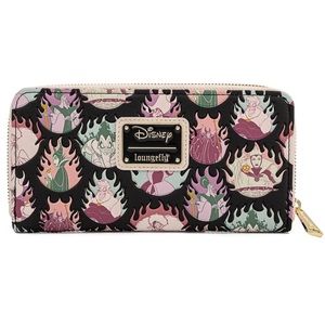 Loungefly Disney Villains Pastel Flames Zip Wallet
